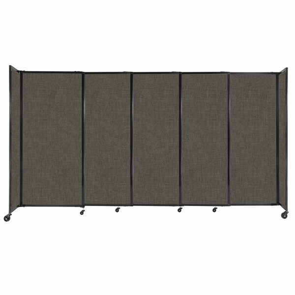 StraightWall Sliding Portable Partition 11'3" x 6' Mocha Fabric